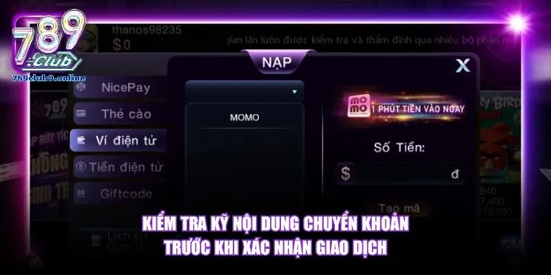 Những Lưu Ý Quan Trọng Để Nạp Tiền Tránh Lỗi